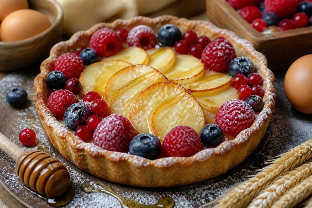Tartelette aux fruits rouges et oscypek fondant