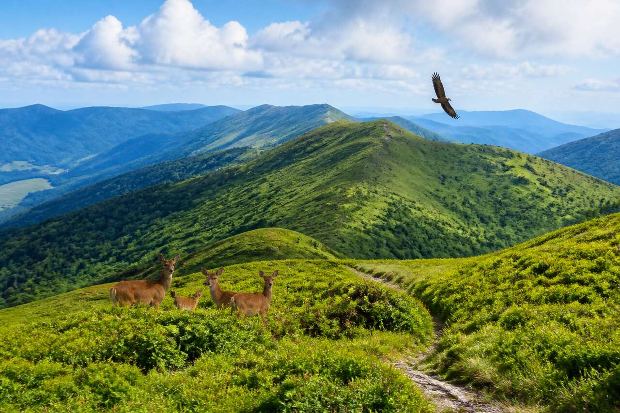 Randonnée sauvage dans le parc national des Bieszczady : à la découverte de ses paysages mystiques et de sa faune fascinante