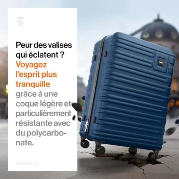 Découvrez notre test détaillé de la valise Travely XL : polycarbonate haute résistance, sécurité optimale et durabilité exceptionnelle pour vos voyages.