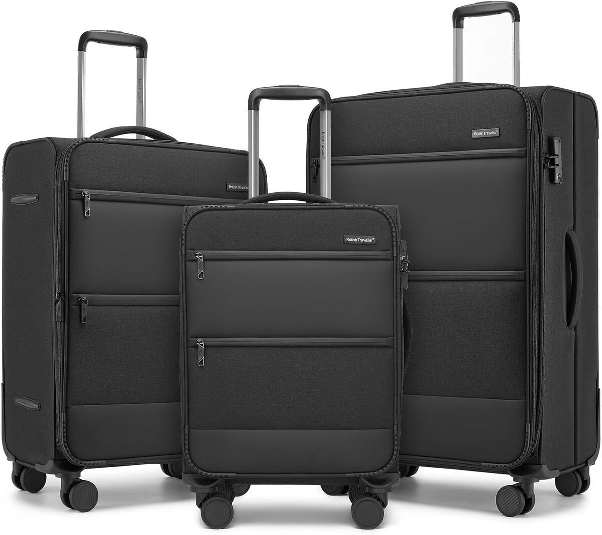 Test : valises souples British Traveller TSA noir